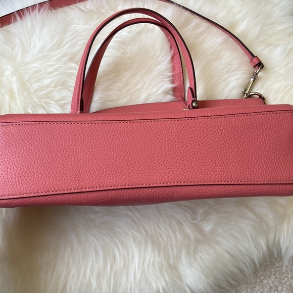 Coach satchel purse. Beautiful coral color. - Picture 3 of 5